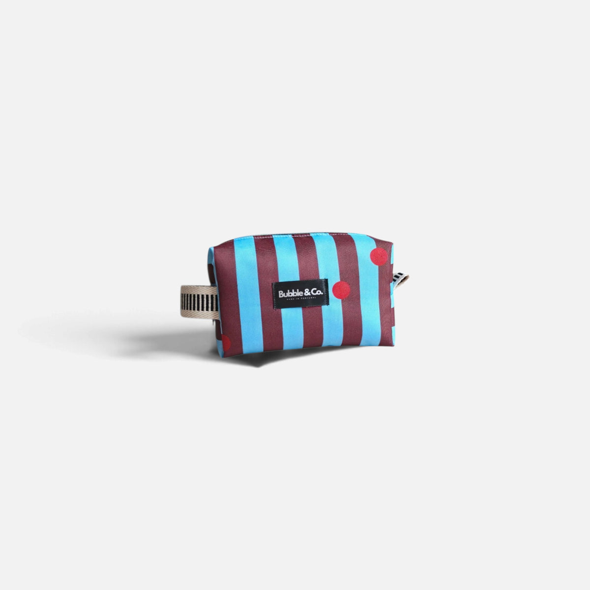 Riscas & Dots M toiletry bag by Bubble & Co., handmade in Portugal