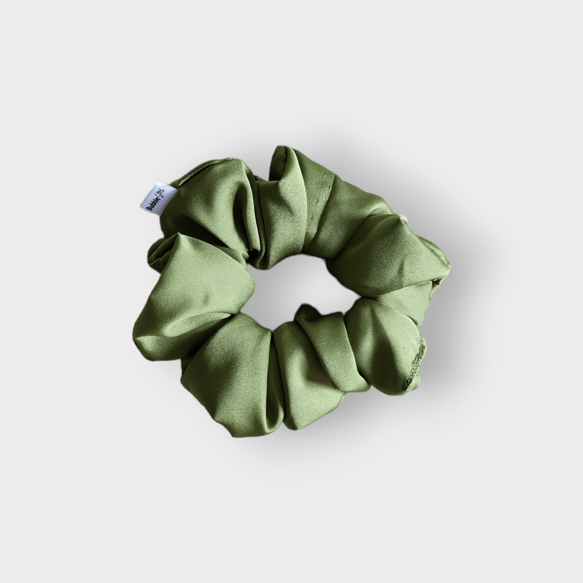 Scrunchie de Cetim Mate Verde Seco