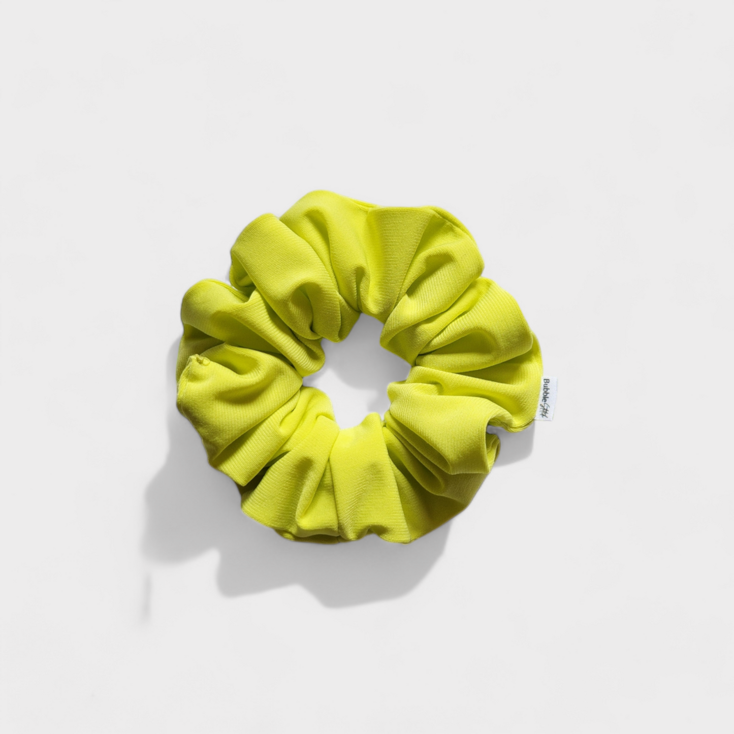 Scrunchie em Lycra de secagem rápida na cor   amarelo limão